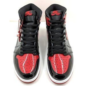 Nike Air Jordan 1 Retro High OG Patent Bred Black Red 555088-063 Men Size 13